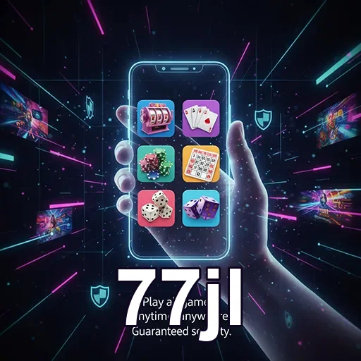 Mobile player enjoying bonuses at 77jl casino app